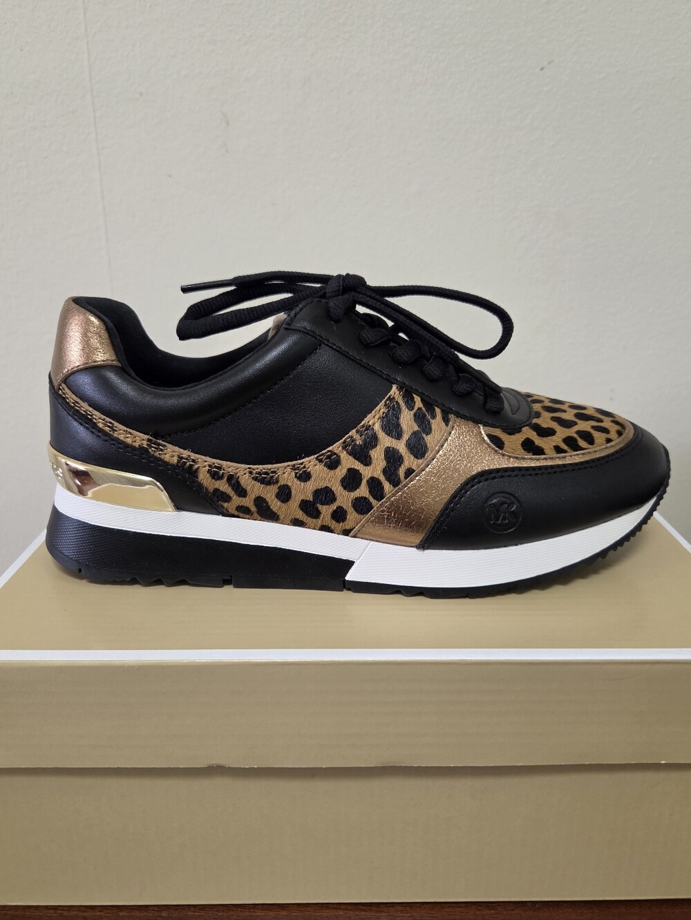 NWT Michael Kors ANDI Trainer Cheetah Calfhair